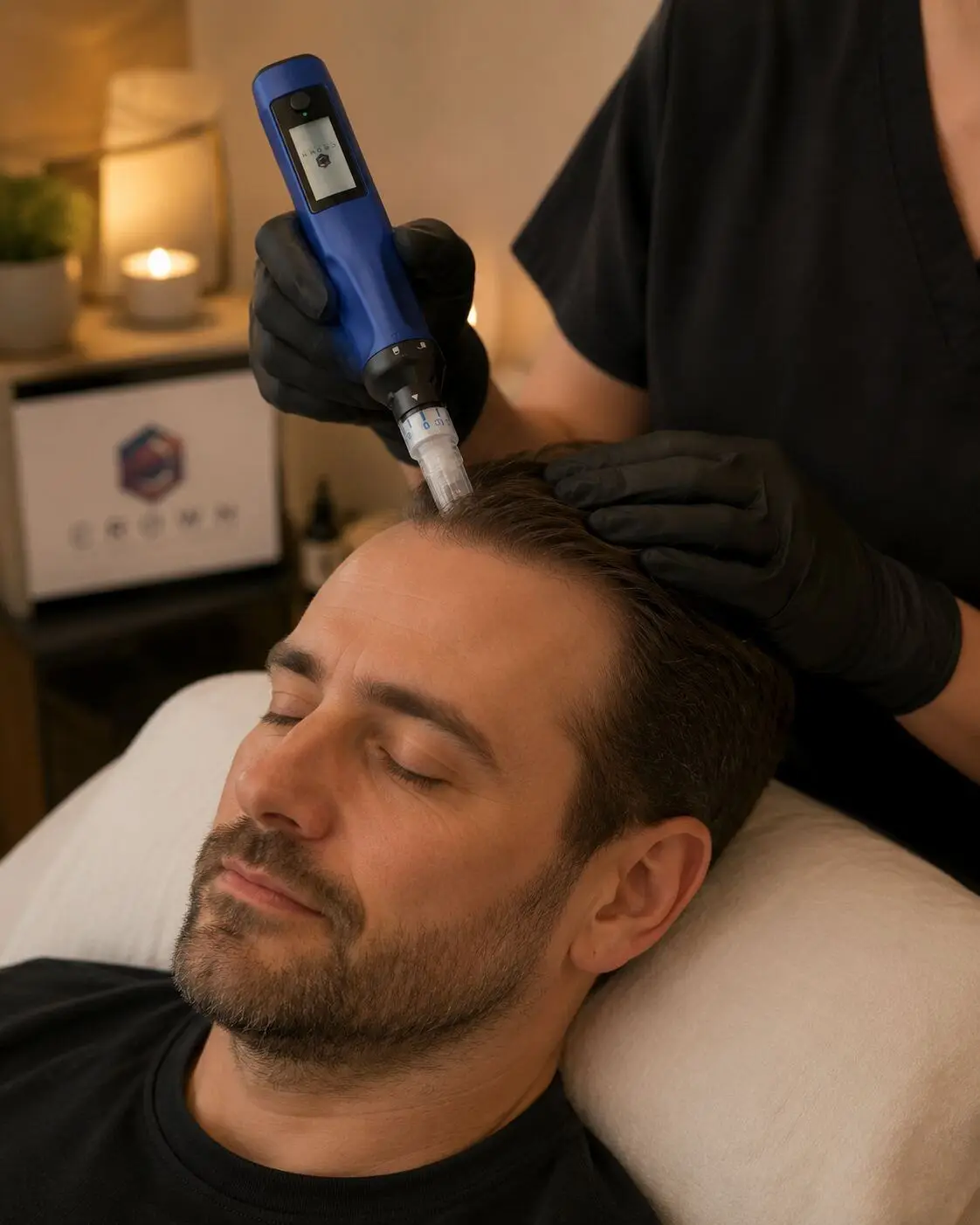 Hair restoration with exosomes at Dewskin Denver