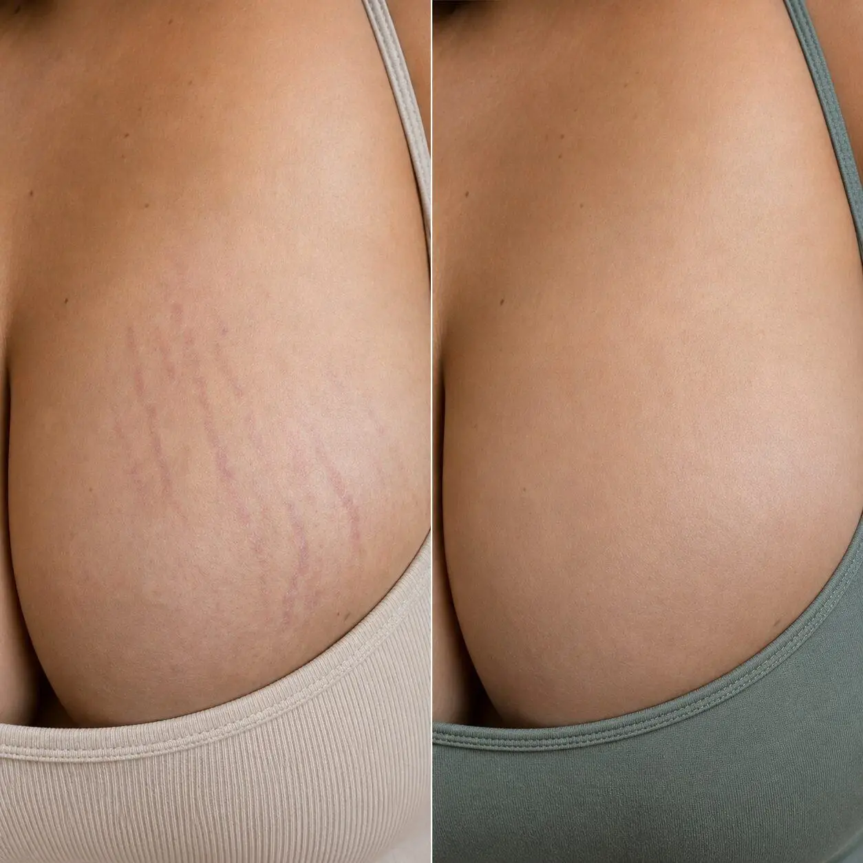 Stretch mark treatment before and after 2